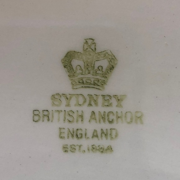 Antique Dish Set. 6 Pieces. Gold Trim. Sydney British Anchor. England - Picture 6 of 8